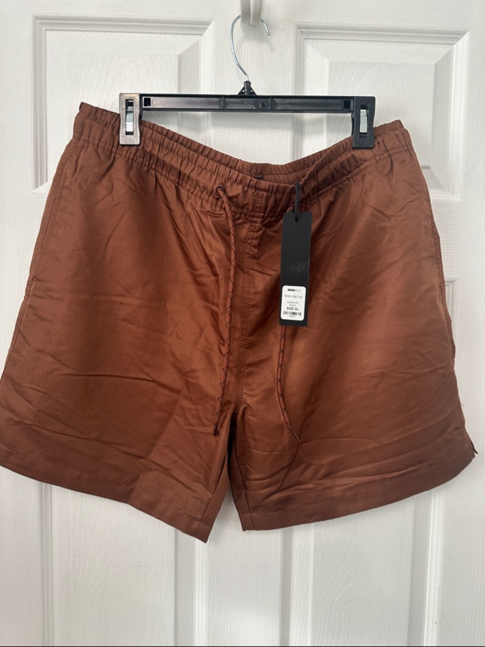 Brown Drawstring Swim Shorts